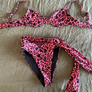 Beach Riot red leopard print bikini